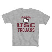 USC Trojans Youth Gray Hello Kitty Top Mouser Cotton T-Shirt